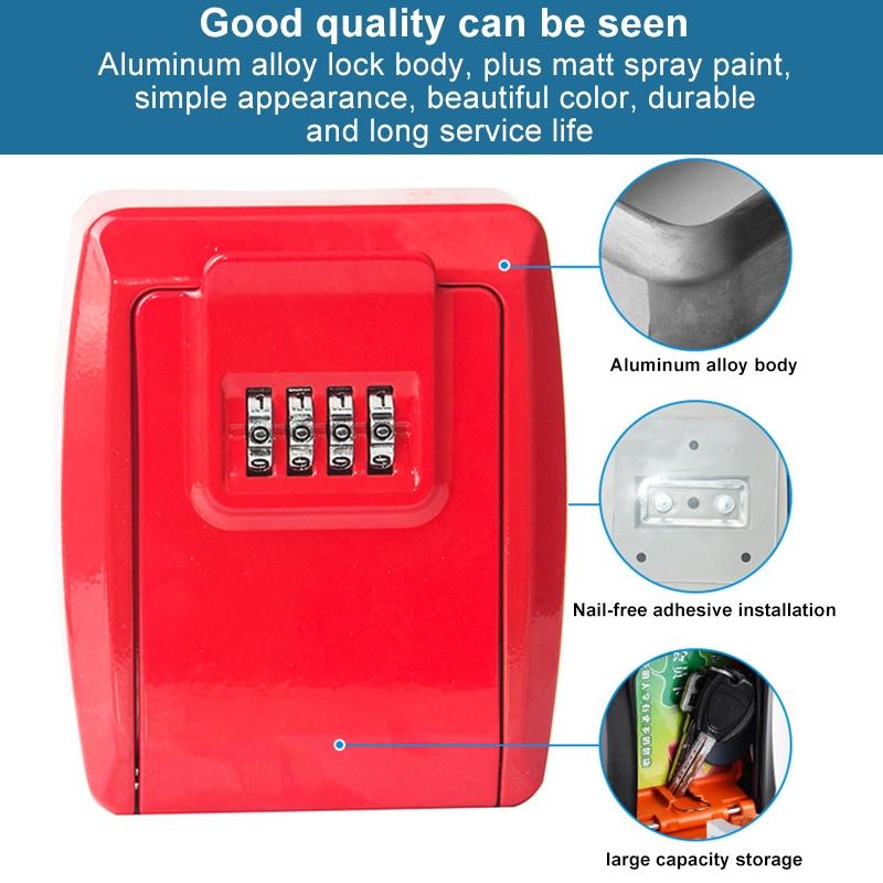 SecureGuard Wall Mounted Key Lock Box With Waterproof Combination Access 7
