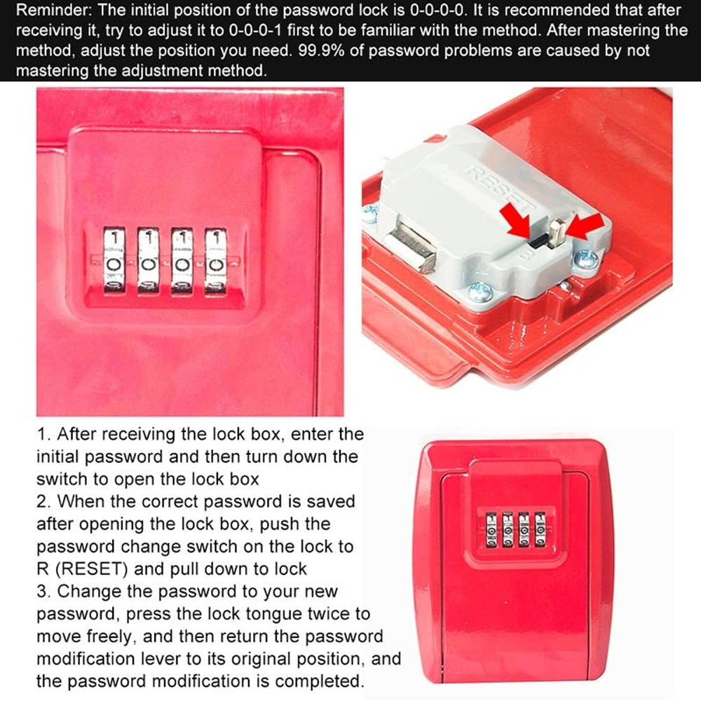 SecureGuard Wall Mounted Key Lock Box With Waterproof Combination Access 5