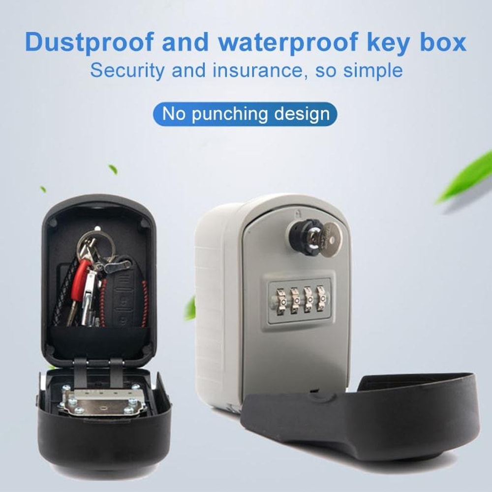 SecureGuard Waterproof Wall Mount Key Lock Box With Dual Access Combination System 3