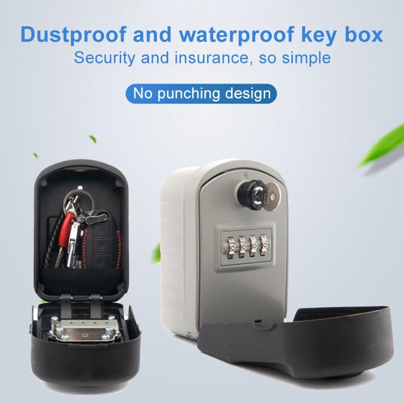 SecureGuard Waterproof Wall Mount Key Lock Box With Dual Access Combination System 3