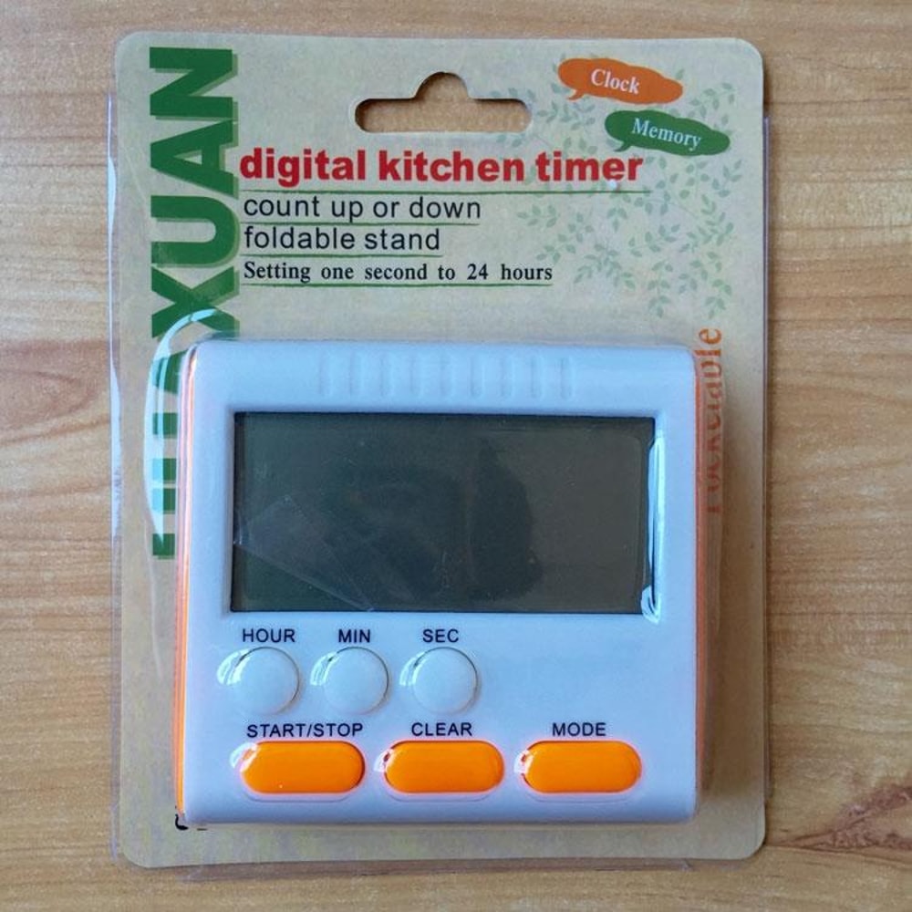 24 Hour Digital Kitchen Timer Alarm Clock With Magnetic Back And Large LCD Display 8