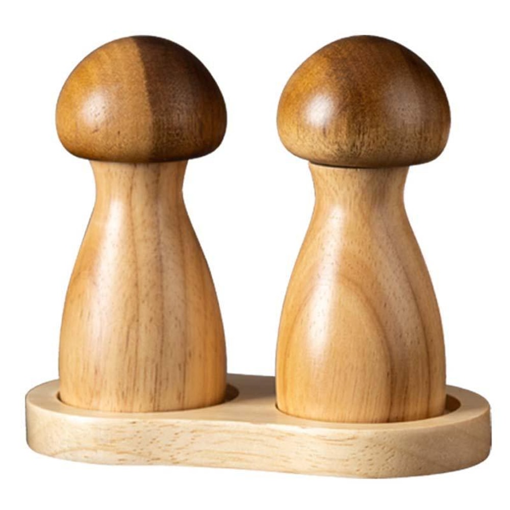 Premium Wooden Pepper Grinder Mushroom Shaped Pepper Mill Manual Kitchen Spice Grinder 4