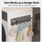 Magnetic Kitchen Roll Holder With 6 Hooks No Drill Storage Rack 3