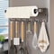Magnetic Kitchen Roll Holder With 6 Hooks No Drill Storage Rack 7