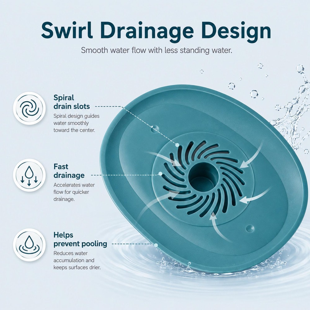 AquaFlow Push Button Drain Hair Catcher Sink Drain Cover 3