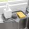 Large Self Draining Silicone Sink Tray Kitchen Sponge Holder 0