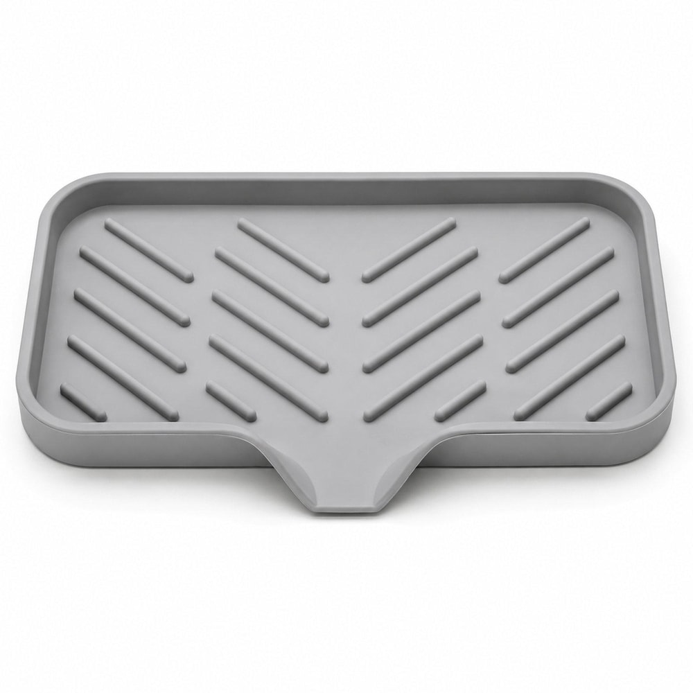 Large Self Draining Silicone Sink Tray Kitchen Sponge Holder 6