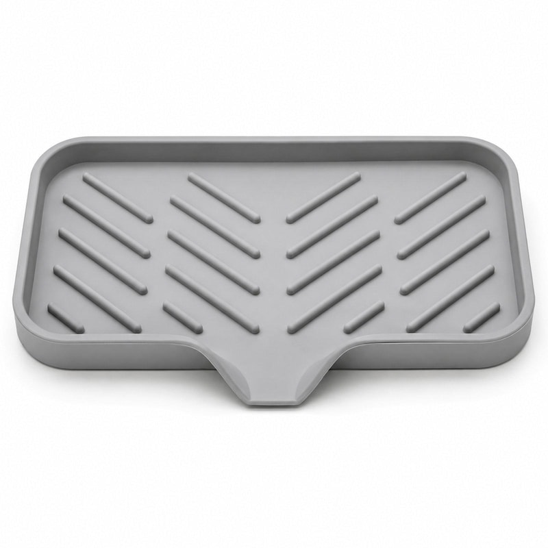 Large Self Draining Silicone Sink Tray Kitchen Sponge Holder 6