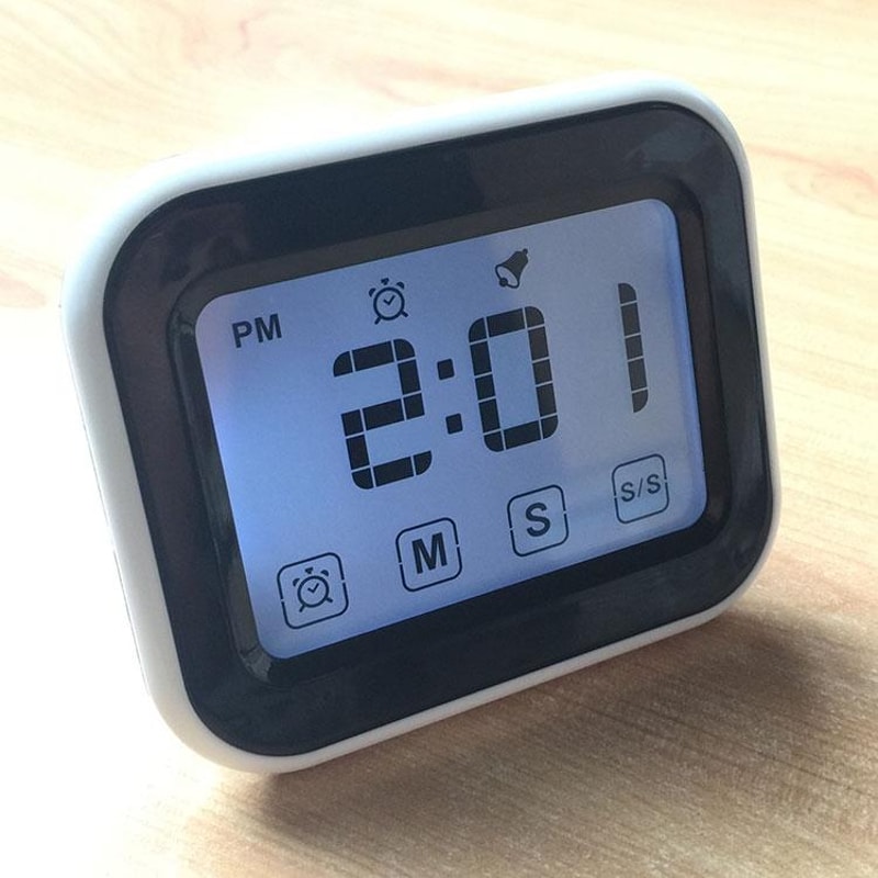 Smart Digital Kitchen Timer With Large LCD Touch Screen Soft Night Light 5