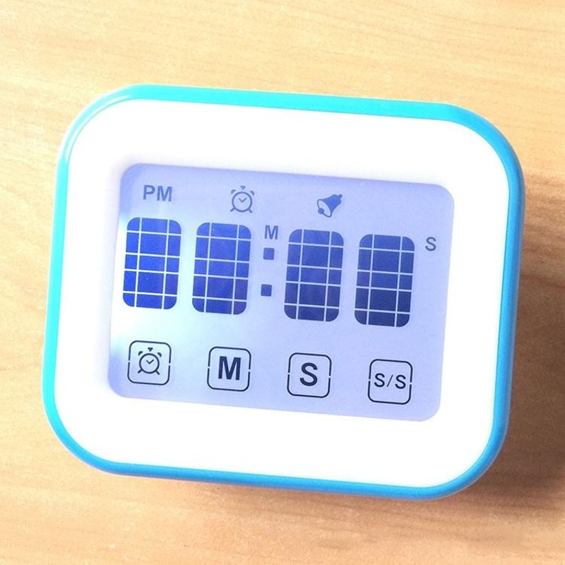Smart Digital Kitchen Timer With Large LCD Touch Screen Soft Night Light 10