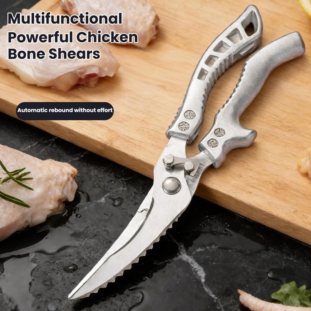 LsCook Heavy Duty Poultry Shears Stainless Steel Chicken Bone Kitchen Scissors 7
