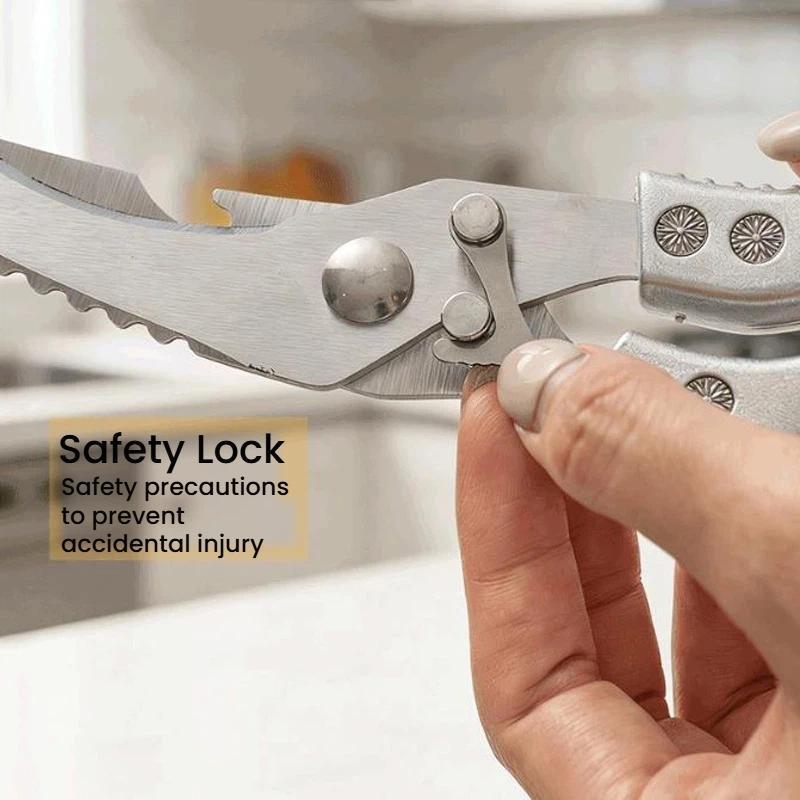 LsCook Heavy Duty Poultry Shears Stainless Steel Chicken Bone Kitchen Scissors 2
