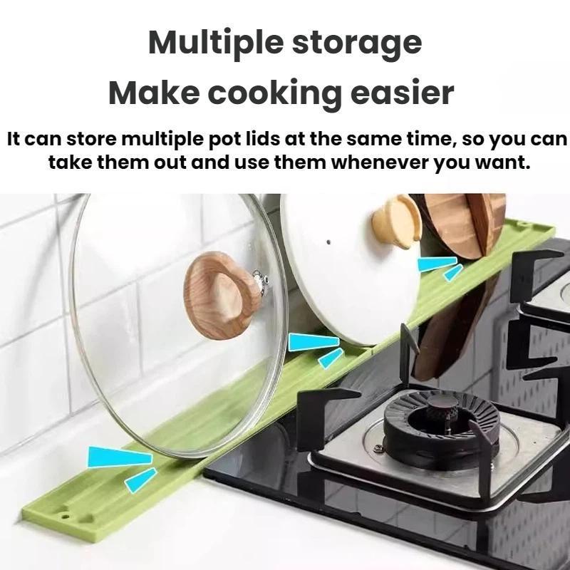 Narrow Silicone Draining Mat Pot Lid Storage Mat Non Slip Kitchen Counter Organizer 5