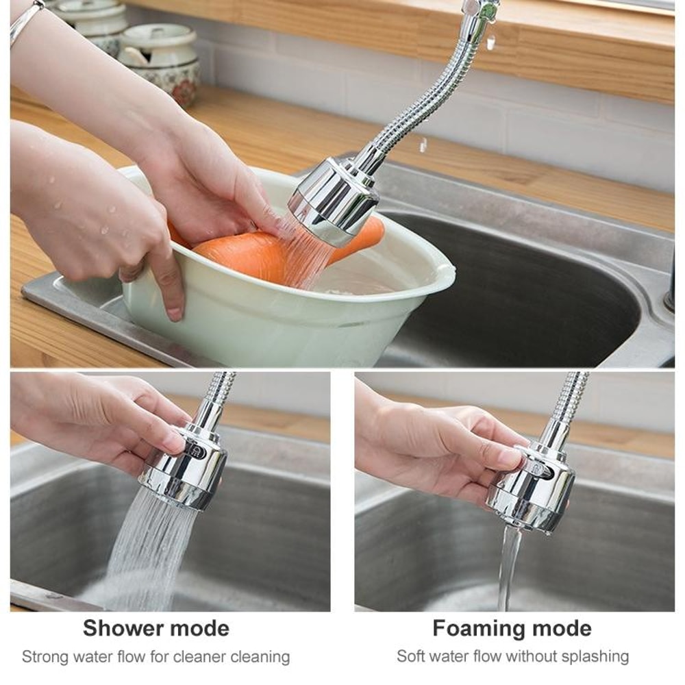 Premium Universal Rotating Kitchen Faucet Aerator Anti Splash Pressurized Head 2