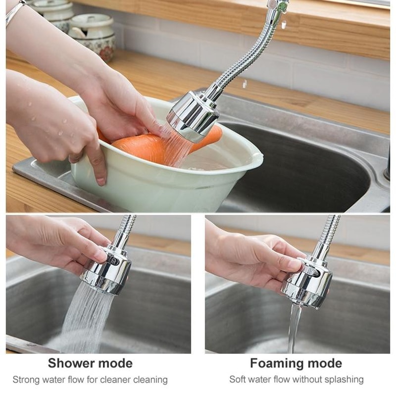 Premium Universal Rotating Kitchen Faucet Aerator Anti Splash Pressurized Head 2