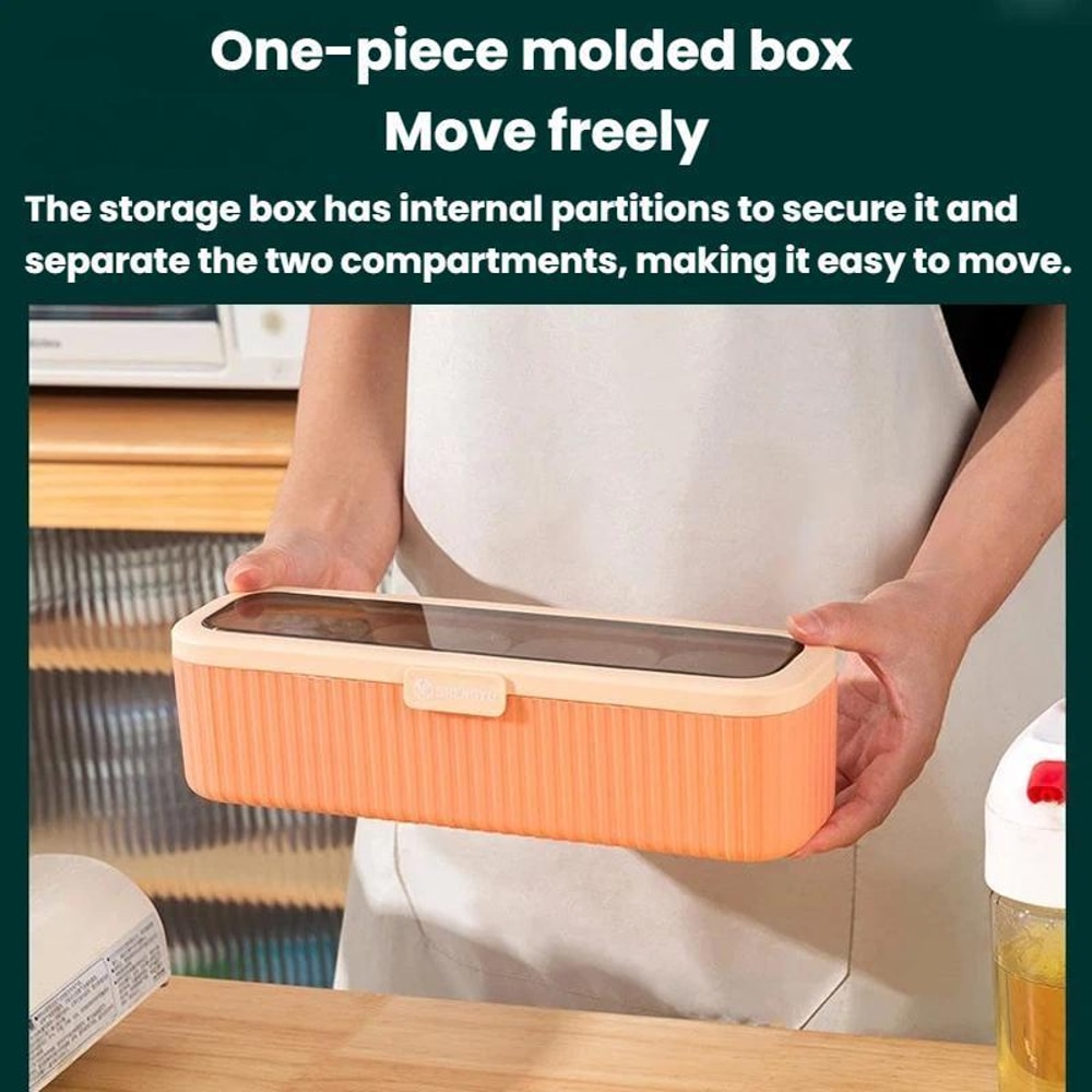 Premium 4 Grid Kitchen Spice Storage Box Space Saving Seasoning Box Spice Storage Container 7