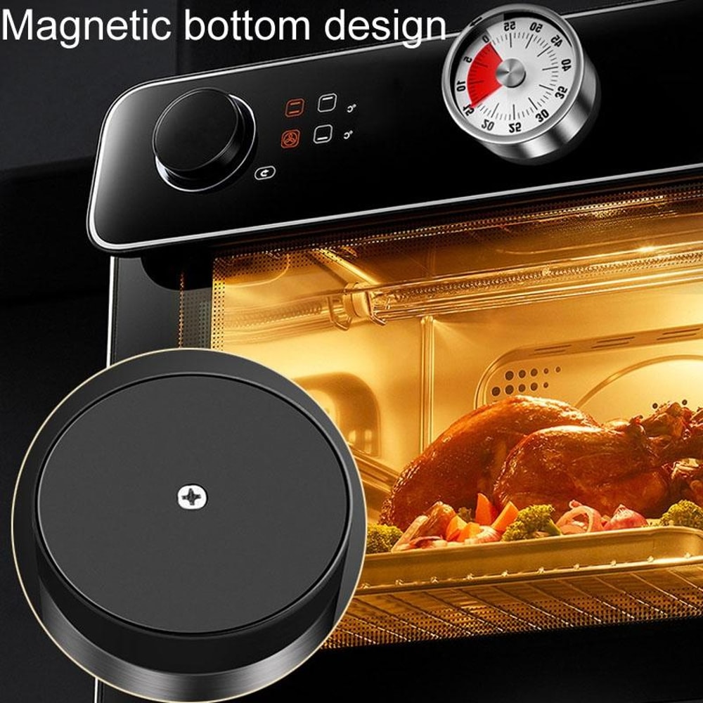 Premium Stainless Steel Mechanical Kitchen Timer With Magnetic Base 12