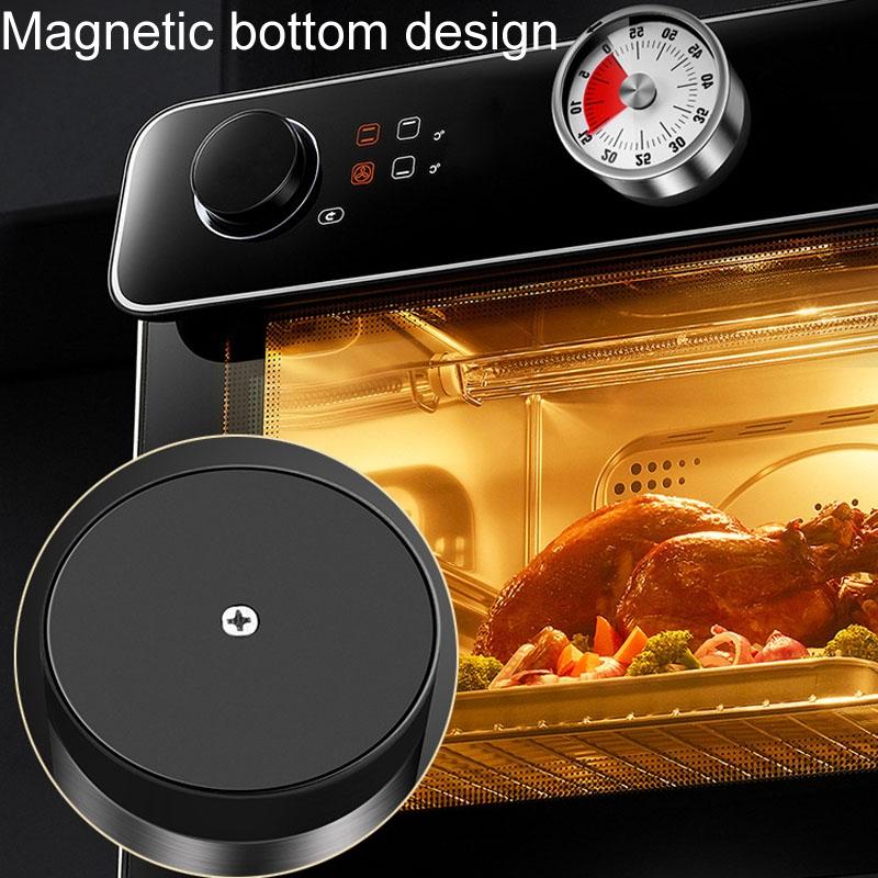 Premium Stainless Steel Mechanical Kitchen Timer With Magnetic Base 12