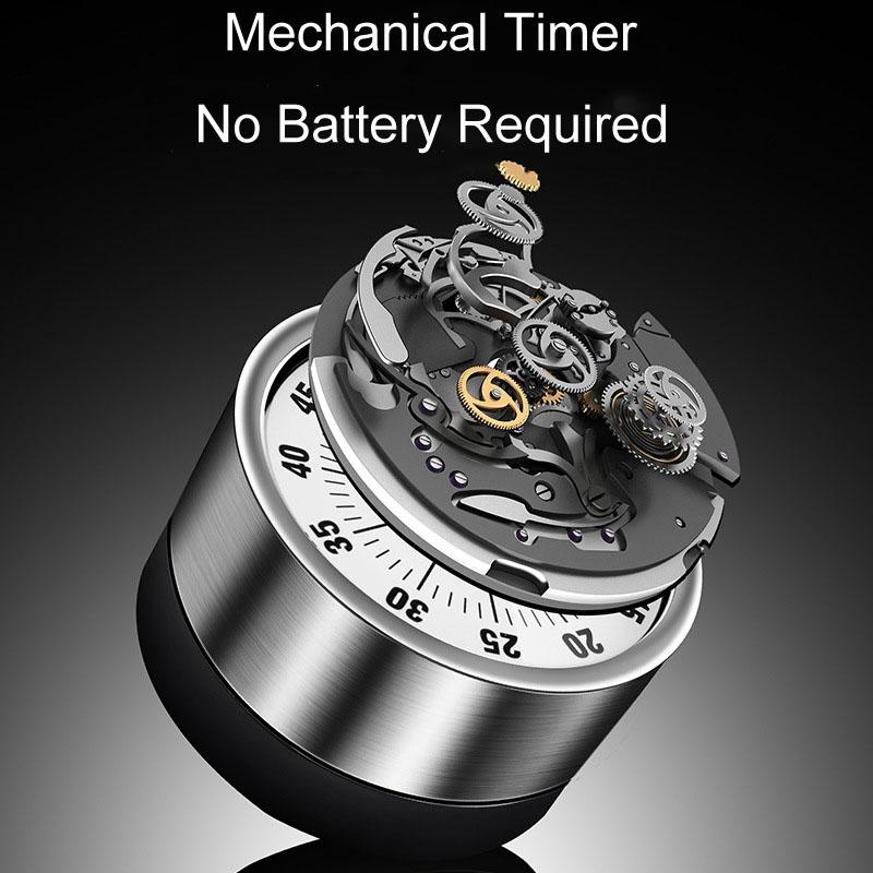 Premium Stainless Steel Mechanical Kitchen Timer With Magnetic Base 6