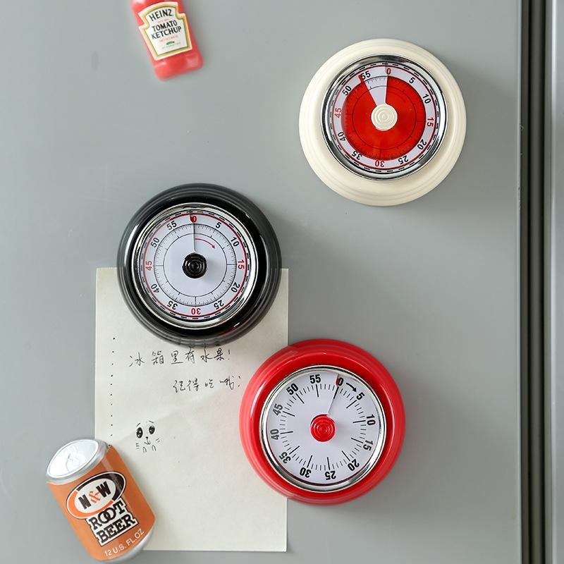 Magnetic Stainless Steel Mechanical Kitchen Timer Battery Free Countdown Clock 7