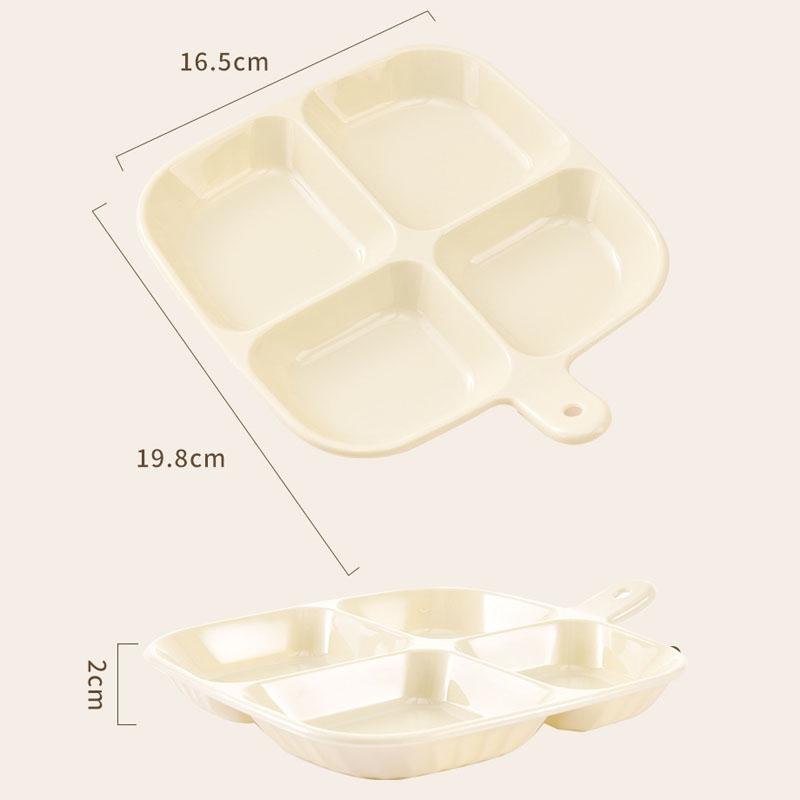 4 Compartment Snack Spice Serving Tray With Handle Food Storage Organizer 2