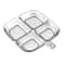 4 Compartment Snack Spice Serving Tray With Handle Food Storage Organizer 4