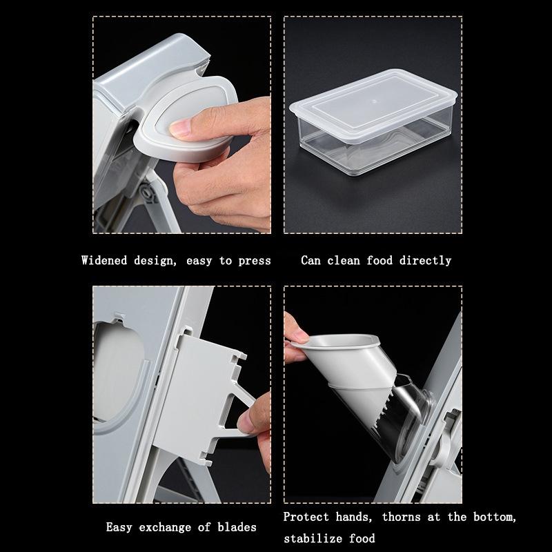 Premium Kitchen Manual Vegetable Slicer Grater Food Prep Press 2