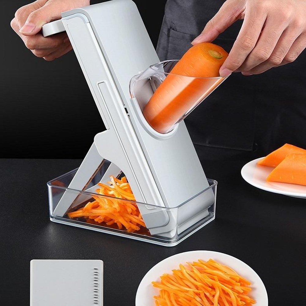 Premium Kitchen Manual Vegetable Slicer Grater Food Prep Press 5