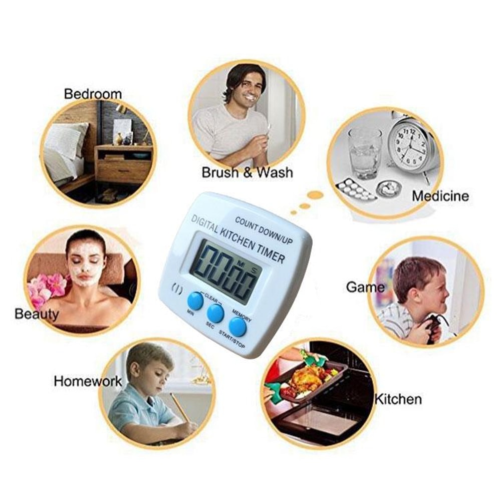 Magnetic Digital Kitchen Timer With Loud Alarm Holder For Cooking And Baking 1