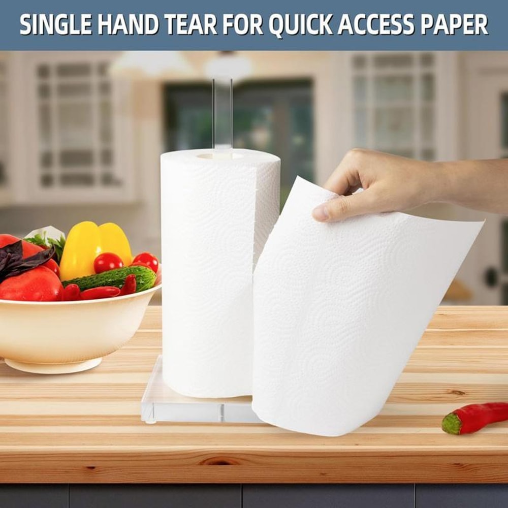 Clear Acrylic Toilet Paper Holder Storage Organizer For Bathroom Kitchen Living Spaces 2
