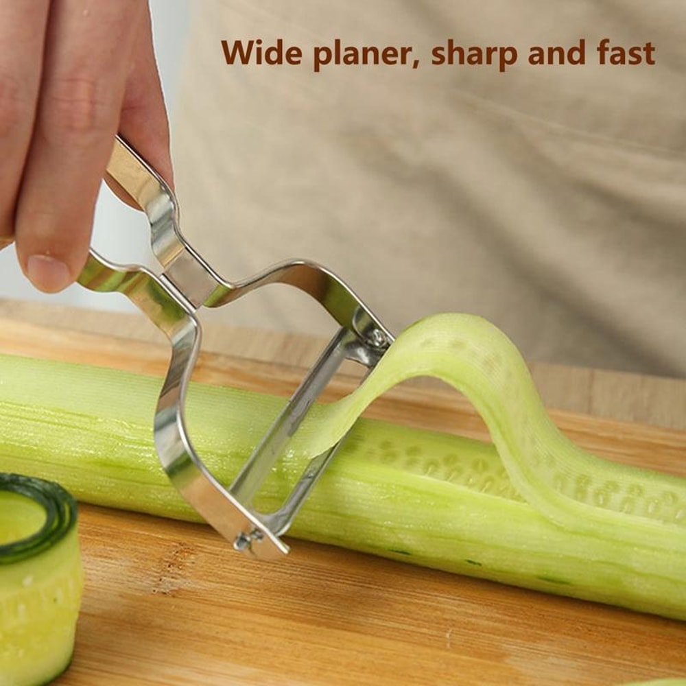 Stainless Steel Wide Blade Fruit Vegetable Peeler For Melons Cucumbers Produce 4