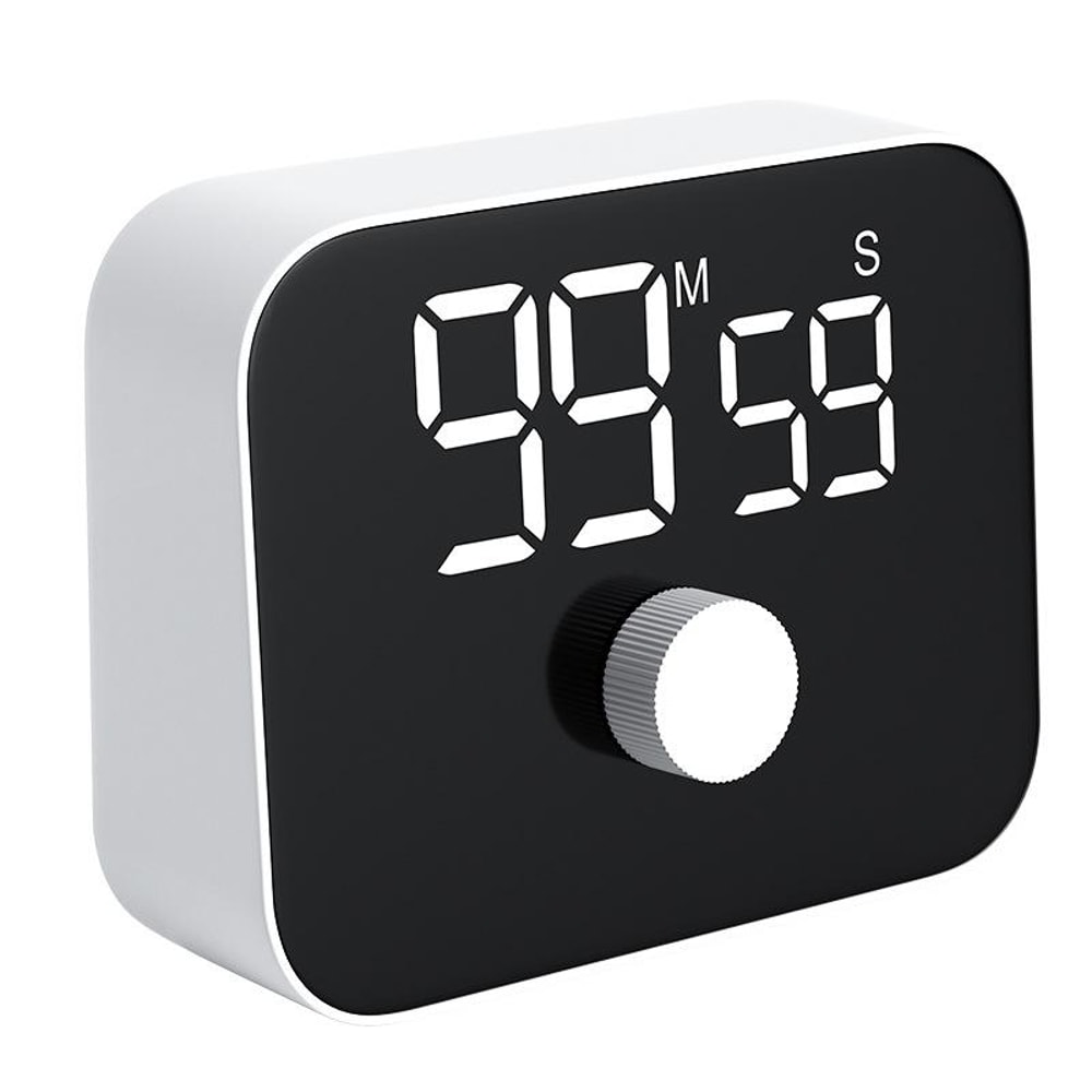 Silent LED Magnetic Kitchen Timer With Large LED Display Countdown Memory 0