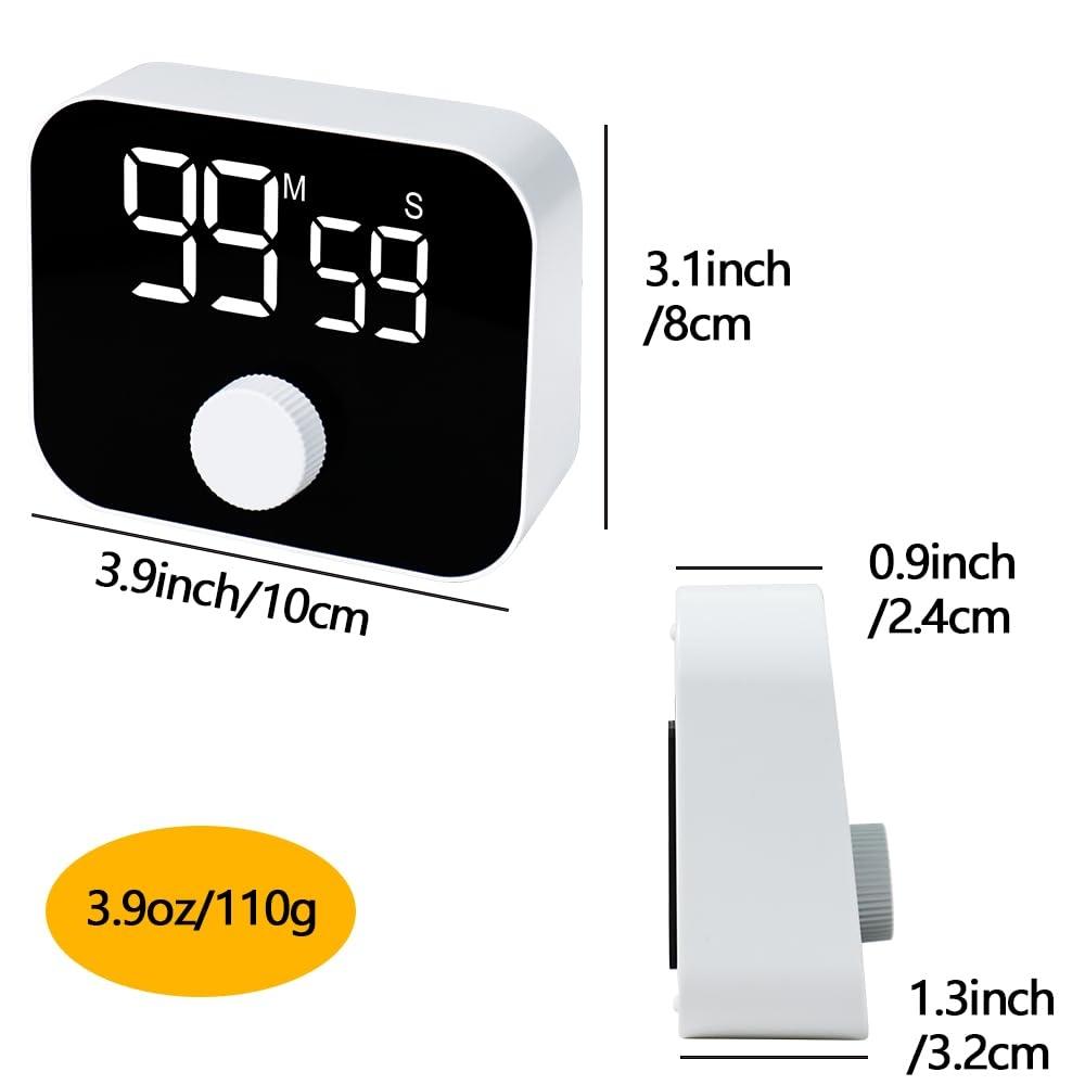 Silent LED Magnetic Kitchen Timer With Large LED Display Countdown Memory 4