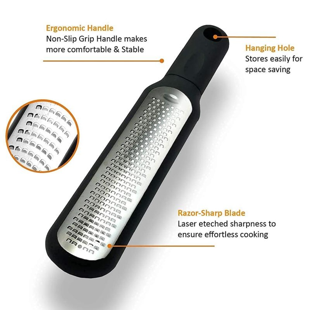 Premium Stainless Steel Ginger Grater Melon Fruit Scraper Handheld Kitchen Tool 1