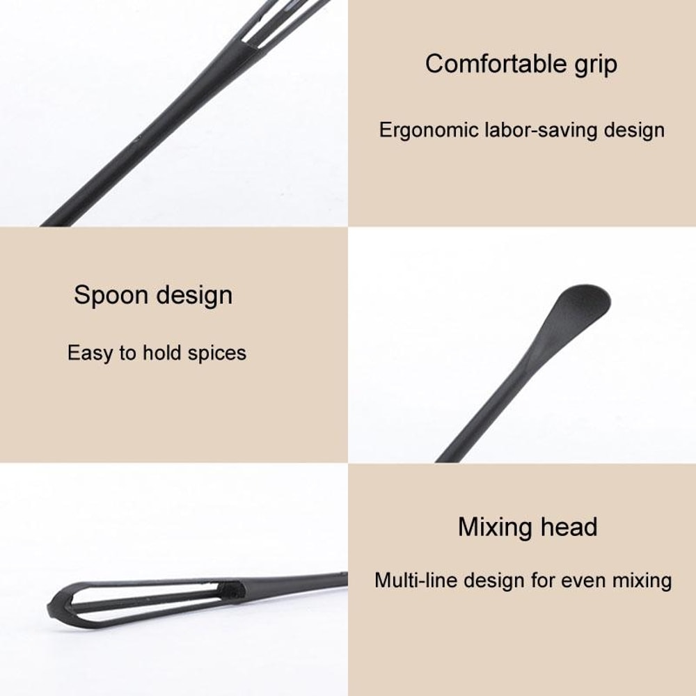 Mini Whisk Set With Small Spoon Multifunction Kitchen Stirring Tool 3