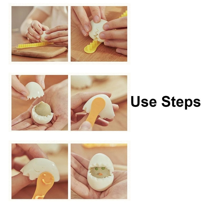 Decorative DIY Egg Cutter Mold Set Creative Kitchen Egg Shaping Tools 6