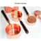 Premium Walnut Handle Kitchen Baking Copper Plated Measuring Cups And Spoon Set 3