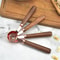 Premium Walnut Handle Kitchen Baking Copper Plated Measuring Cups And Spoon Set 2