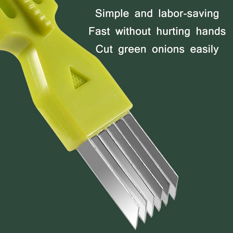 Premium Multifunctional Green Onion Peeler Scallion Slicer Kitchen Herb Cutter 3