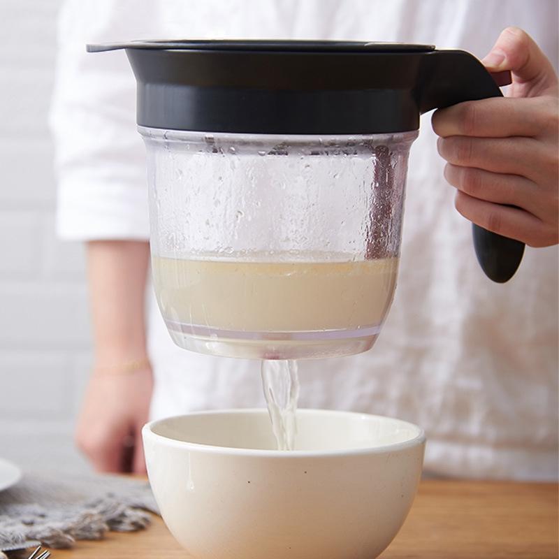 Premium Kitchen Oil Separator Soup Oil Filter With Removable Strainer 5