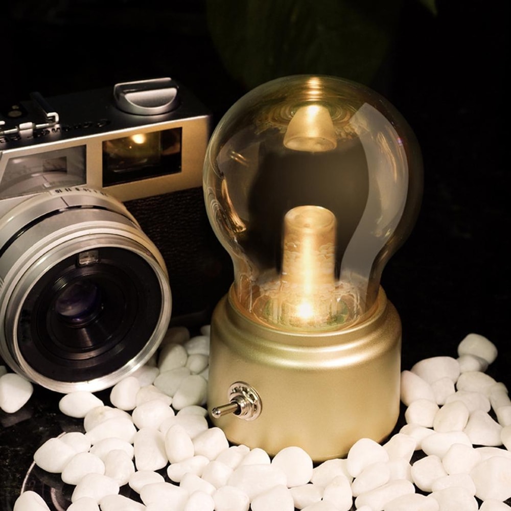 USB Rechargeable Night Light Retro Warm Ambient Bedside Lamp 5