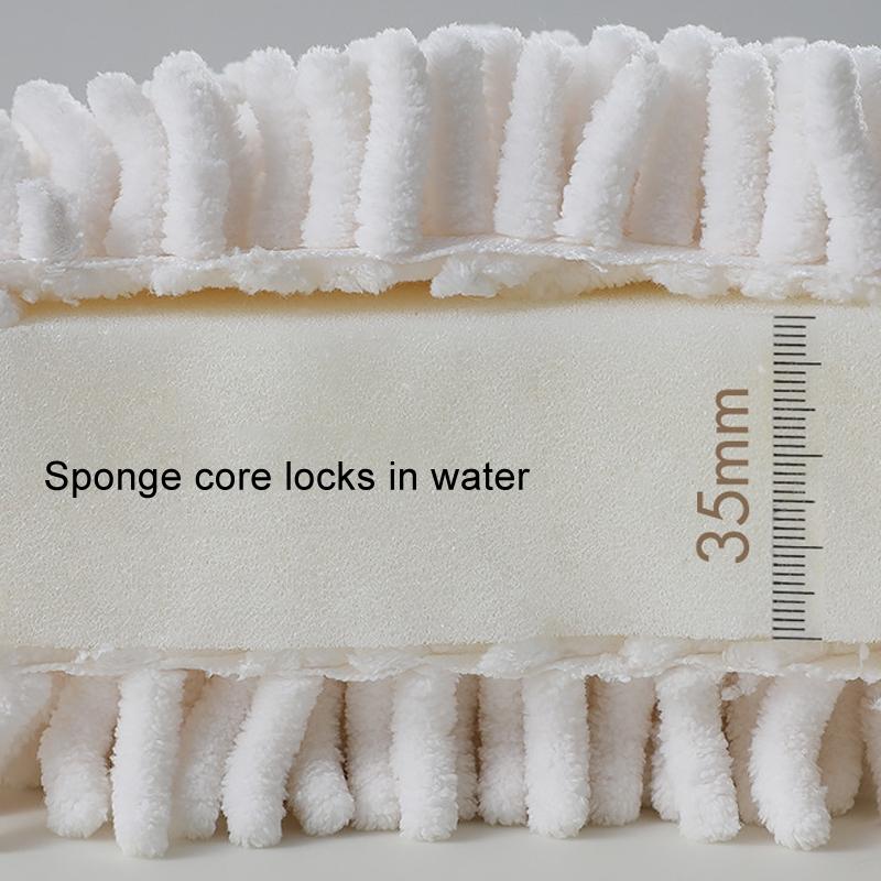 Premium Hanging Chenille Hand Towel Ball Quick Dry Super Absorbent 4