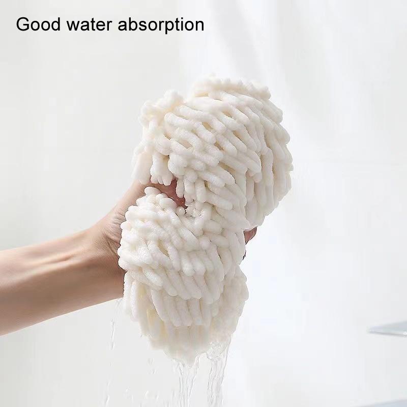 Premium Hanging Chenille Hand Towel Ball Quick Dry Super Absorbent 7