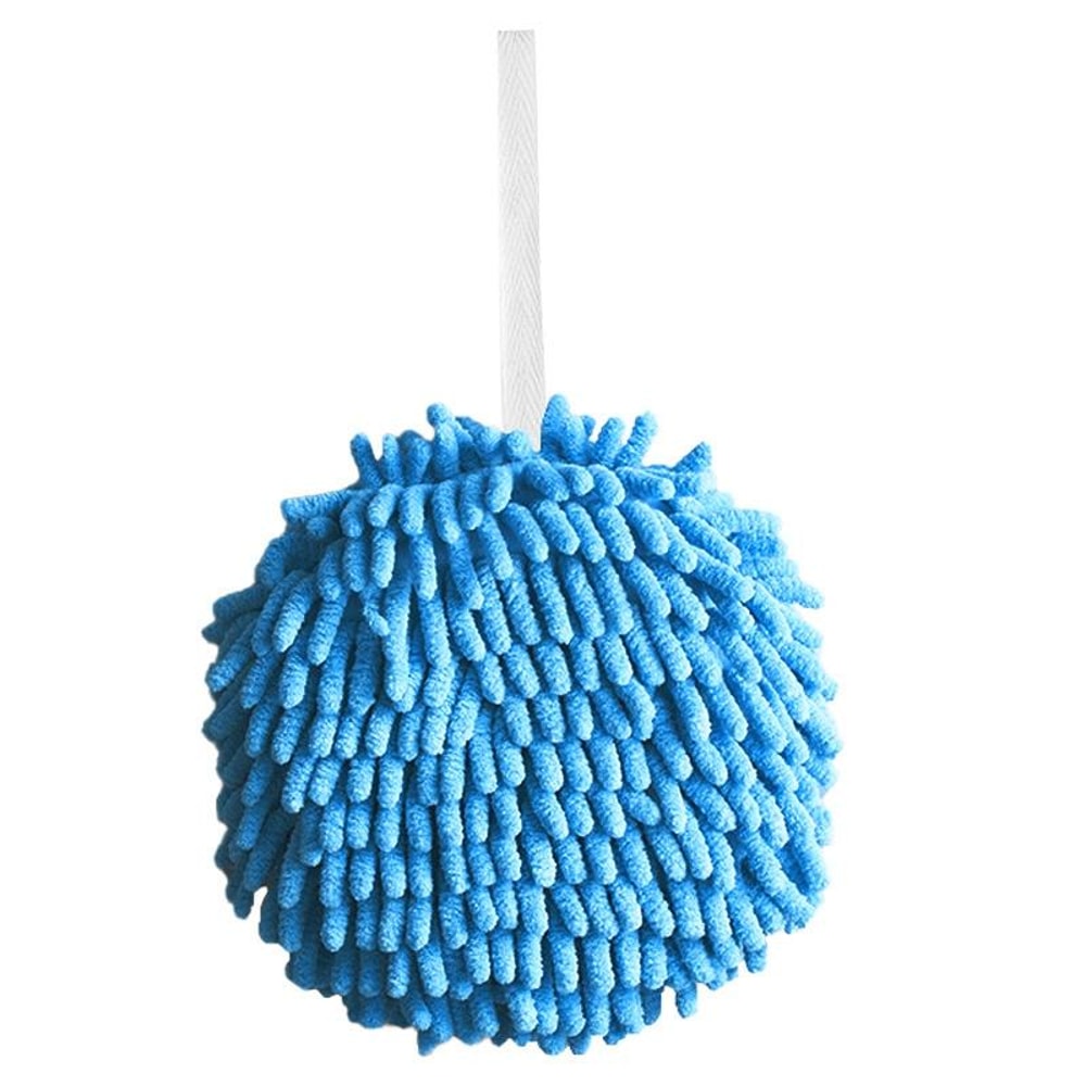 Premium Hanging Chenille Hand Towel Ball Quick Dry Super Absorbent 3
