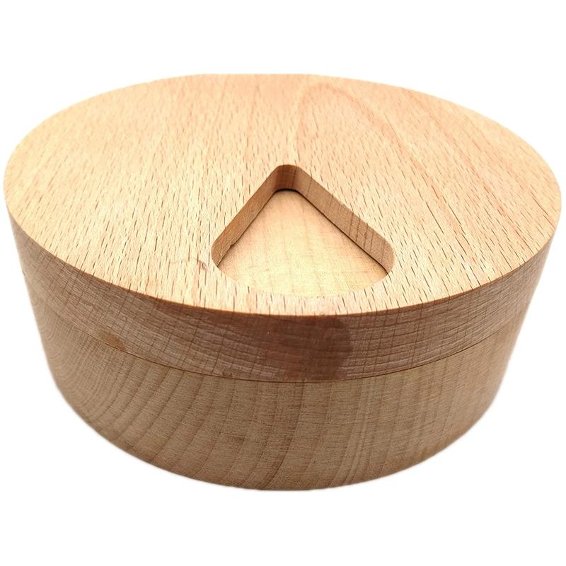Natural Beech Wood 7 Compartment Herb & Medicine Storage Box Organizer