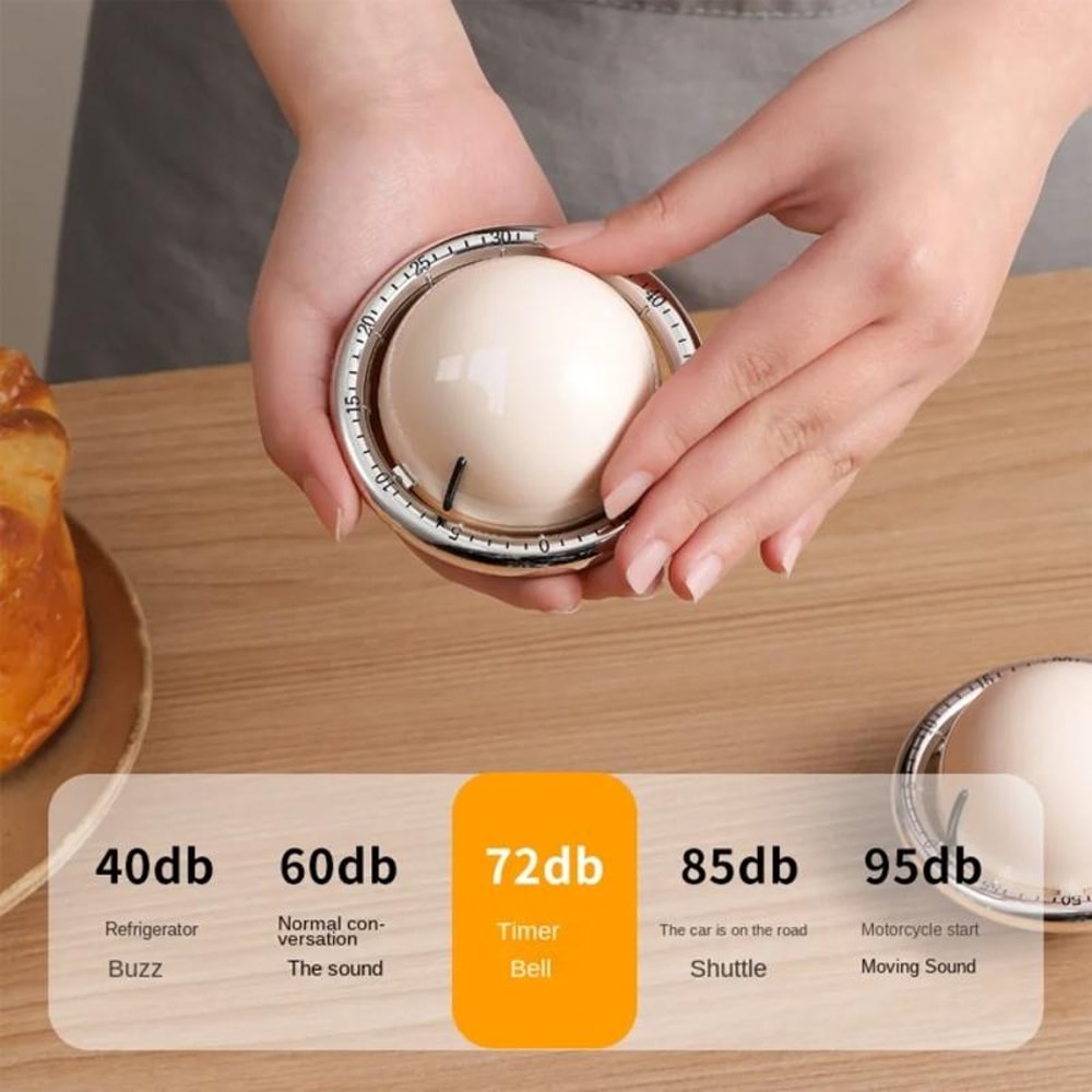 Magnetic Mechanical Kitchen Timer Clock Battery Free Visual Countdown 6