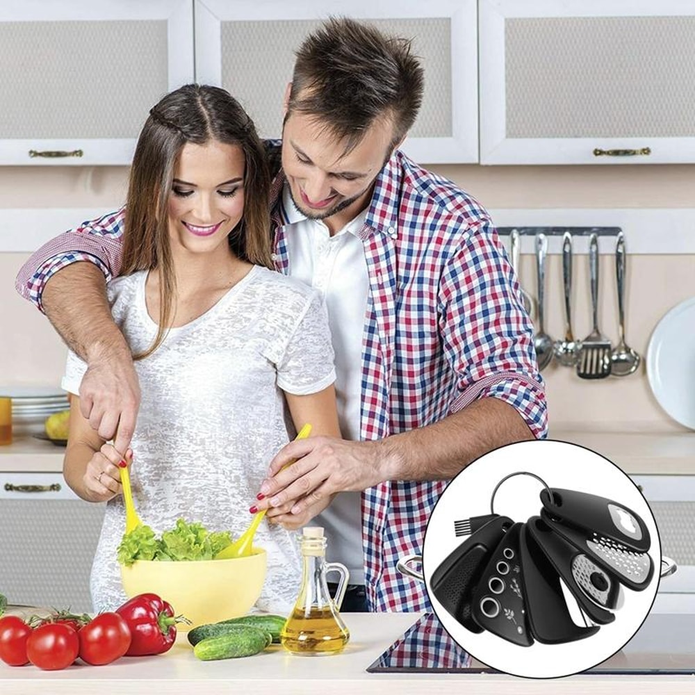 Premium 6 Piece Multi Functional Kitchen Gadget Set Space Saving Essential Tools 7