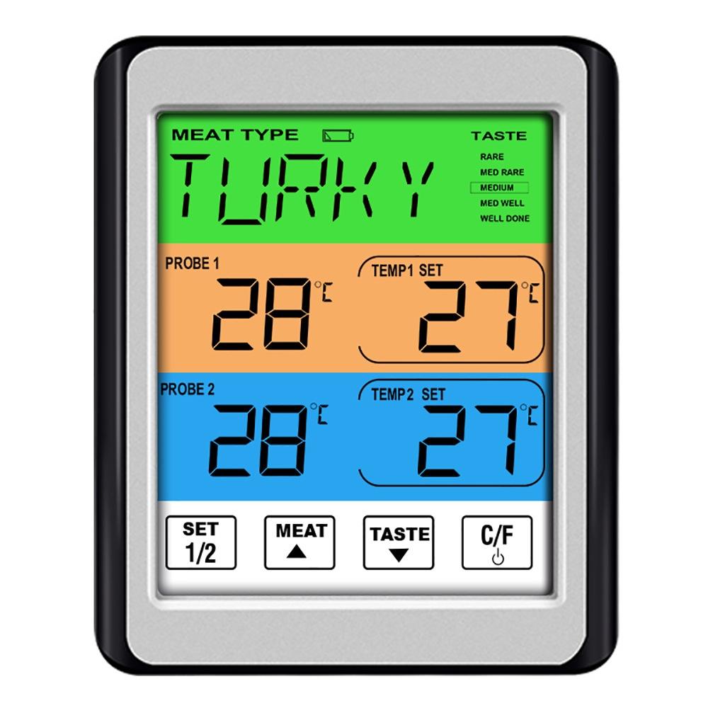 Smart Grill Kitchen Thermometer With Dual Probes And Color Screen 4
