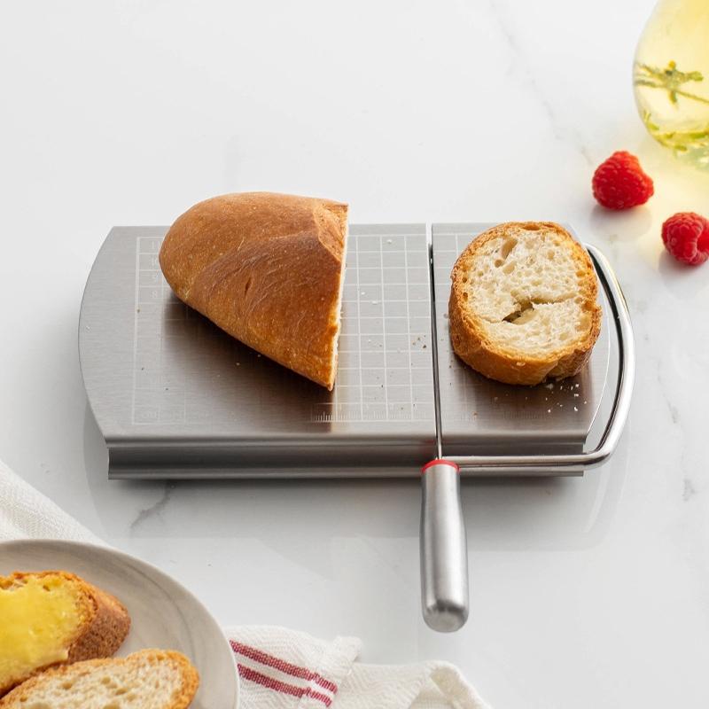 Stainless Steel Cheese Slicer Kitchen Cutter With Scale Bread Divider 7