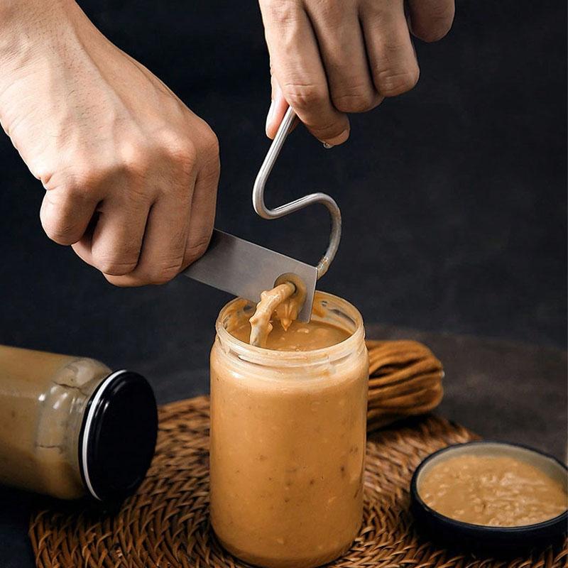 Stainless Steel Peanut Butter Stirrer Nut Butter Mixer Tool 0